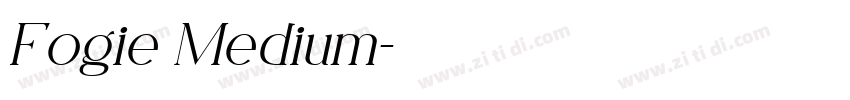 Fogie Medium字体转换